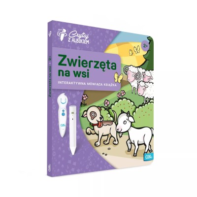 Książka „Zwierzęta na wsi” 2+ – Interaktywna nauka i zabawa z Albikiem Książka „Zwierzęta na wsi” 2+ – Interaktywna nauka i zabawa z Albikiem