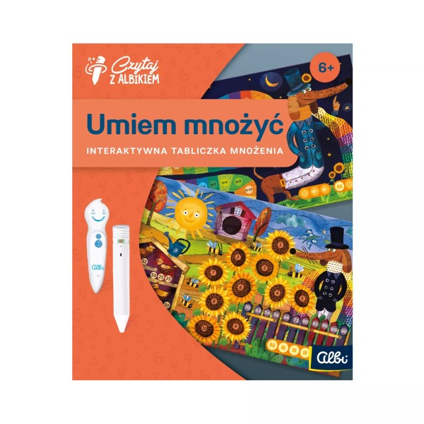 Czytaj z Albikiem Umiem mnożyć 6+| Bajkowa tabliczka mnożenia z quizami do pióra Albik