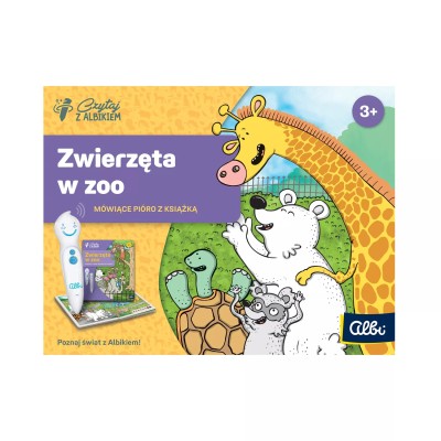 Zestaw edukacyjny Albik – Zwierzęta w zoo 3+ | Interaktywna książka z mówiącym piórem Zestaw edukacyjny Albik – Zwierzęta w zoo 3+ | Interaktywna książka z mówiącym piórem