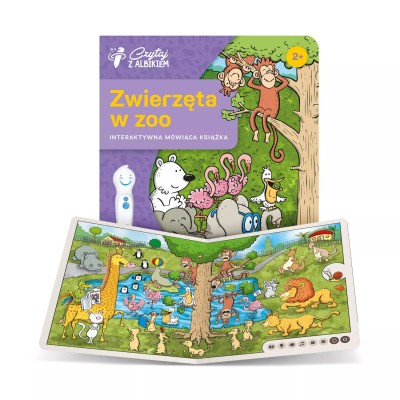 Zestaw edukacyjny Albik – Zwierzęta w zoo 3+ | Interaktywna książka z mówiącym piórem Zestaw edukacyjny Albik – Zwierzęta w zoo 3+ | Interaktywna książka z mówiącym piórem