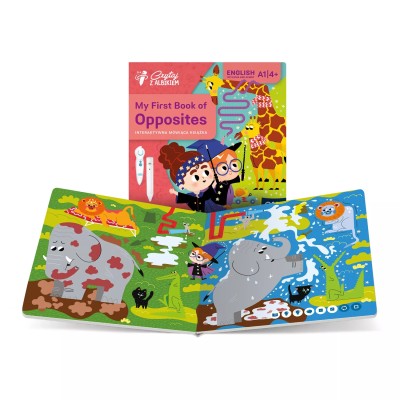 My First Book of Opposites 4+ – Nauka angielskich przeciwieństw z Albikiem | Interaktywna książka edukacyjna My First Book of Opposites 4+ – Nauka angielskich przeciwieństw z Albikiem | Interaktywna książka edukacyjna