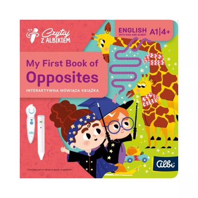 My First Book of Opposites 4+ – Nauka angielskich przeciwieństw z Albikiem | Interaktywna książka edukacyjna My First Book of Opposites 4+ – Nauka angielskich przeciwieństw z Albikiem | Interaktywna książka edukacyjna