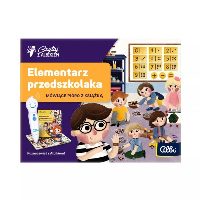 Zestaw Elementarz przedszkolaka 3+ – Interaktywna książka edukacyjna z piórem Albik Zestaw Elementarz przedszkolaka 3+ – Interaktywna książka edukacyjna z piórem Albik