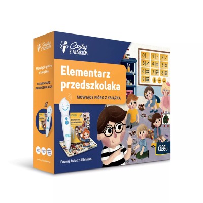 Zestaw Elementarz przedszkolaka 3+ – Interaktywna książka edukacyjna z piórem Albik Zestaw Elementarz przedszkolaka 3+ – Interaktywna książka edukacyjna z piórem Albik