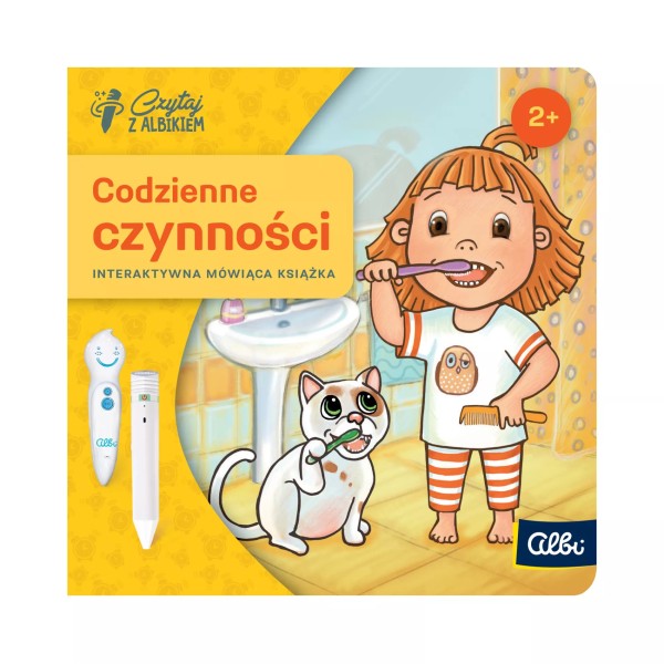 Czytaj z Albikiem Miniksiążka Codzienne czynności 2+ | Edukacyjna książeczka interaktywna do pióra Albik