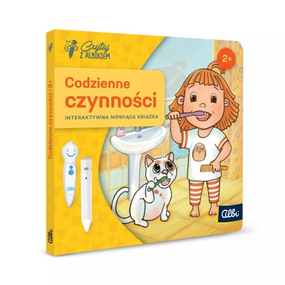 Miniksiążka Codzienne czynności 2+ – Interaktywna książeczka z piórem Albik Miniksiążka Codzienne czynności 2+ – Interaktywna książeczka z piórem Albik