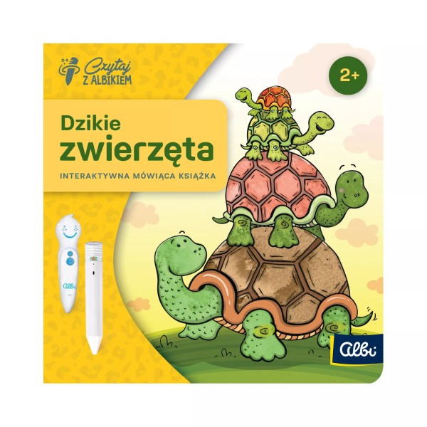 Czytaj z Albikiem Miniksiążka Dzikie zwierzęta 2+ | Edukacyjna książeczka interaktywna do pióra Albik