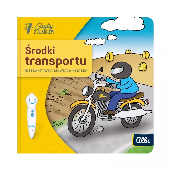 Czytaj z Albikiem Miniksiążka Środki transportu 2+ | Edukacyjna książeczka interaktywna do pióra Albik