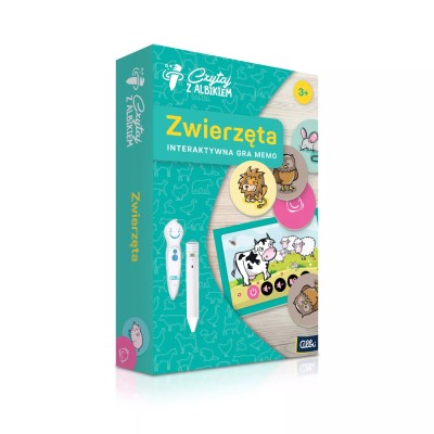 Memo – Zwierzęta 3+ | Gra edukacyjna z dźwiękami zwierząt i piórem Albik Memo – Zwierzęta 3+ | Gra edukacyjna z dźwiękami zwierząt i piórem Albik