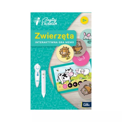 Memo – Zwierzęta 3+ | Gra edukacyjna z dźwiękami zwierząt i piórem Albik Memo – Zwierzęta 3+ | Gra edukacyjna z dźwiękami zwierząt i piórem Albik