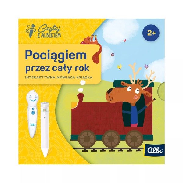 Czytaj z Albikiem Miniksiążka Pociągiem przez cały rok 2+ | podróż edukacyjna z Albikiem przez wszystkie pory roku