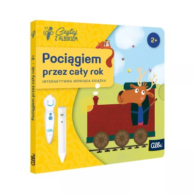 Miniksiążka Pociągiem przez cały rok 2+ – interaktywna książka Albik z dźwiękami i piosenkami Miniksiążka Pociągiem przez cały rok 2+ – interaktywna książka Albik z dźwiękami i piosenkami