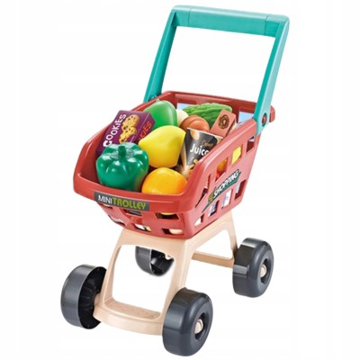 Zabawkowy Supermarket dla Dzieci z Kasą, Wózkiem i Produktami – Sklepik 3+ | Idealny Prezent