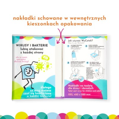 WuCetki XXL – jednorazowe papierowe nakładki na sedes, higieniczne i ekologiczne