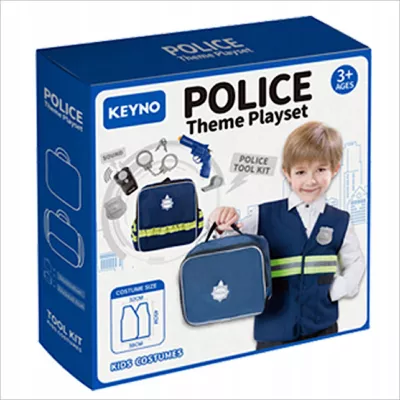 Plecak policjanta krótkofalówka odznaka policyjna pistolet KN633