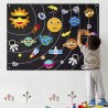 Edukacyjna Mata Filcowa Montessori Układ Słoneczny Kosmos Tablica na Rzepy