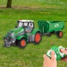 TRAKTOR Z PRZYCZEPĄ ZdalnieSTEROWANY AkumulatorŁADOWARKA zwierzęta QH205-2D