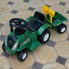 Jeżdzik traktor z przyczepą dla dzieci dźwięki zielony