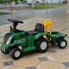 Jeżdzik traktor z przyczepą dla dzieci dźwięki zielony