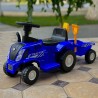 Jeżdzik traktor z przyczepą dla dzieci dźwięki niebieski