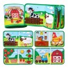 Sensoryczna filcowa  książeczka dla dzieci farma zwierzątka na rzepy Montessori