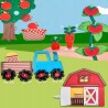 Sensoryczna filcowa  książeczka dla dzieci farma zwierzątka na rzepy Montessori
