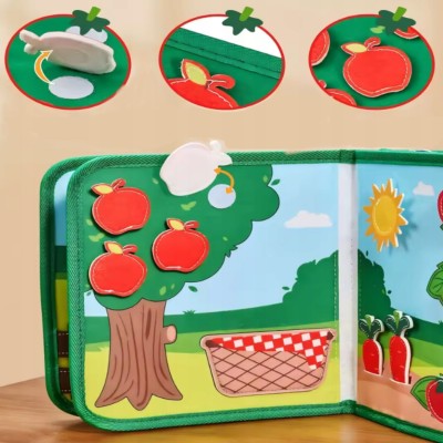 Książka Montessori o farmie – edukacyjna zabawka dla małych dzieci Książka Montessori o farmie – edukacyjna zabawka dla małych dzieci
