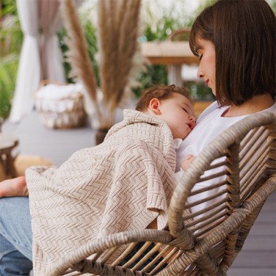Dzianinowy kocyk bawełniany – 100% bawełna organiczna | Idealny dla niemowląt Dzianinowy kocyk bawełniany – 100% bawełna organiczna | Idealny dla niemowląt