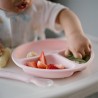 Silikonowy talerzyk z przyssawką różowy Babyono