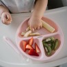 Silikonowy talerzyk z przyssawką różowy Babyono