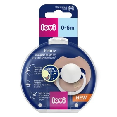 Smoczek silikonowy LOVI Prime 0-6m Blush Glow – 1 szt. Smoczek silikonowy LOVI Prime 0-6m Blush Glow – 1 szt.
