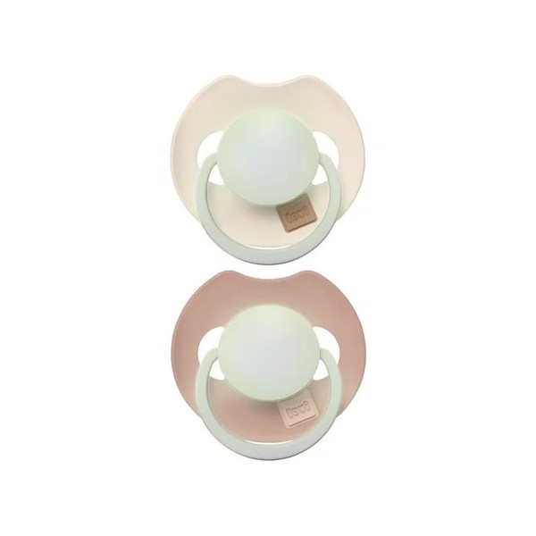Smoczek silikonowy dynamiczny LOVI Prime 6-18m 2 szt Ivory Glow/Blush Glow