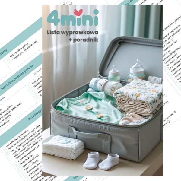 Gotowa checklista wyprawkowa drukowana – karta do szpitala i domu, sekcje + checkboxy | poradnik