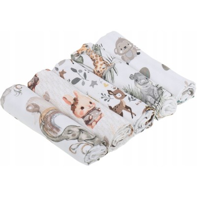 Pieluchy tetrowe 60x80 5-pak dżungla snów – 100% Bawełna | Babymam