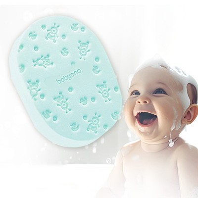 Pastelowa gąbka do kąpieli dla niemowląt – miękka, hipoalergiczna, bezpieczna | 4mini.pl