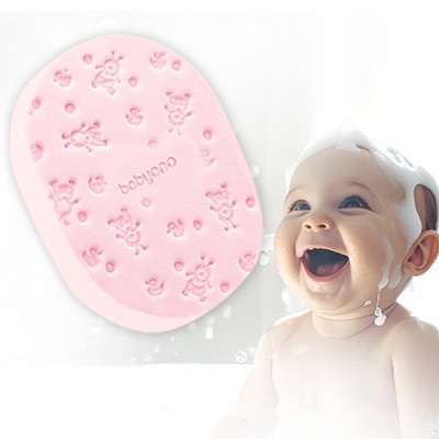 Pastelowa gąbka do kąpieli dla niemowląt – miękka, hipoalergiczna, bezpieczna | 4mini.pl