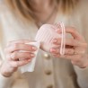 Silikonowy pojemnik etui na smoczek różowy Babyono