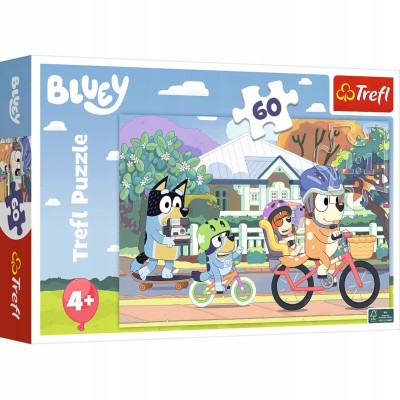 Puzzle Bluey 60 elementów Wesoły Bluey Trefl 17384 Puzzle Bluey 60 elementów Wesoły Bluey Trefl 17384