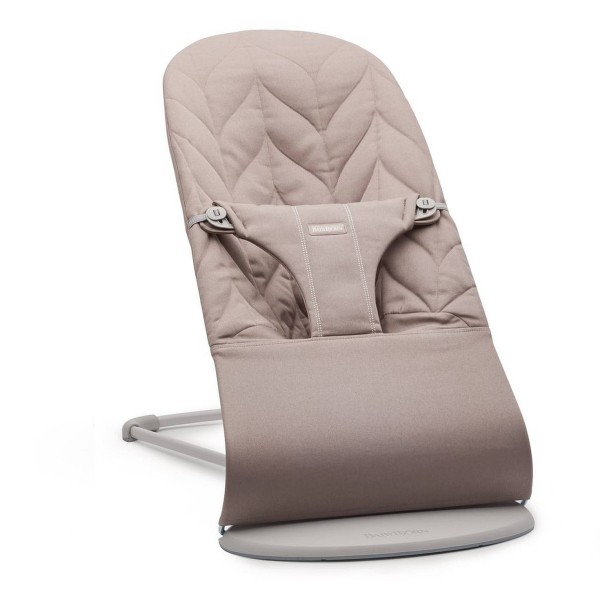 Leżaczek BabyBjörn Bliss Woven Petal Quilt Piaskowoszary – ergonomiczny, certyfikowany, przenośny i wygodny dla dziecka
