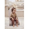 Leżaczek BabyBjörn Bliss Woven Petal Quilt Piaskowoszary – ergonomiczny, certyfikowany, przenośny i wygodny dla dziecka