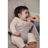 Leżaczek BabyBjörn Bliss Woven Petal Quilt Piaskowoszary – ergonomiczny, certyfikowany, przenośny i wygodny dla dziecka