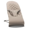 Leżaczek BabyBjörn Bliss Woven Piaskowoszary z ramą ciemnoszarą – ergonomiczny, przenośny, wygodny i certyfikowany