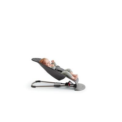 Leżaczek BabyBjörn Bliss Woven Antracytowy – ergonomiczny leżaczek i fotelik 2w1, komfort i bezpieczeństwo dziecka