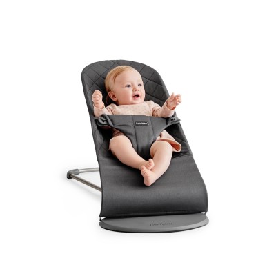 Leżaczek BabyBjörn Bliss Woven Antracytowy – ergonomiczny leżaczek i fotelik 2w1, komfort i bezpieczeństwo dziecka