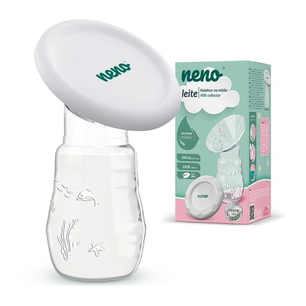 Neno Leite – kolektor na mleko | silikonowy pojemnik 100 ml, oszczędzanie pokarmu dla mam karmiących