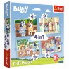 Puzzle 4w1 Bluey i jego świat – edukacyjne układanki dla dzieci od Trefl 34637