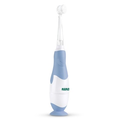 Neno Denti Blue — elektryczna szczoteczka dla niemowląt i maluchów | delikatne wibracje, 4 końcówki, LED, IPX7