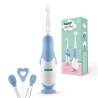 Neno Denti Blue – elektryczna szczoteczka dla dzieci 0–36 mies. | delikatne wibracje, LED, 4 końcówki