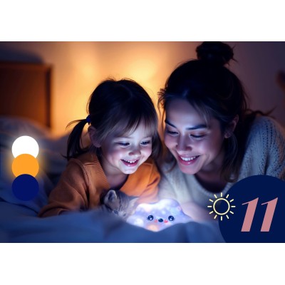 Silikonowa lampka nocna Neno Cosmo – bezpieczne światło dla dzieci, 3 poziomy jasności, 11 trybów świecenia