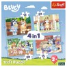Puzzle 4w1 Bluey i jego świat – edukacyjne układanki dla dzieci od Trefl 34637